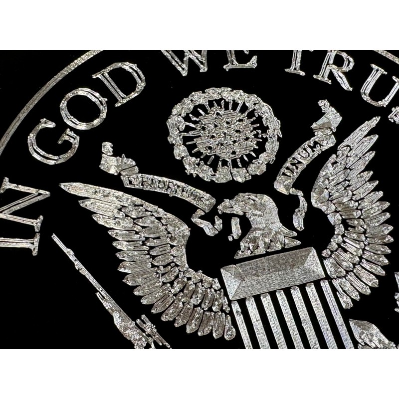 Engraved in GOD WE Trust Guns are Backup Car Tag