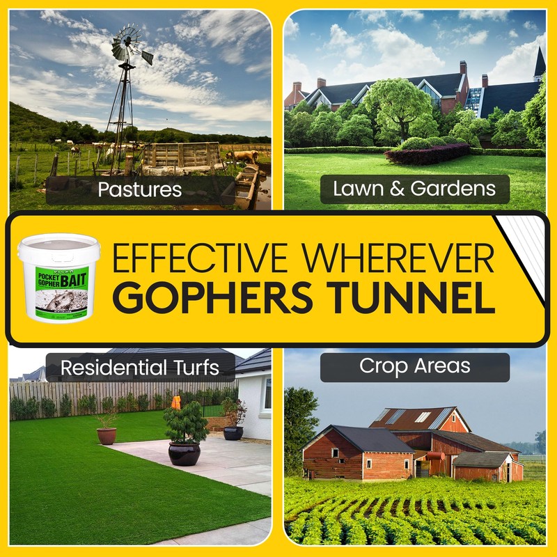 Kaput-D Pocket Gopher Bait - Ready-to-Use Pellets for Effective Rodent