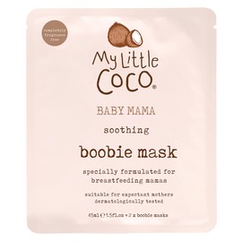 My Little Coco BABY MAMA Soothing Boobie Mask, 42ml | 2 Hydrating Masks with Coconut Oil & Rosehip for Nourished Skin | Dermatologically Tested, Vegan, Pregnancy Safe, Ideal for Sensitive Skin