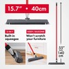 2-in-1 Silicone Rubber Broom Carpet Rake and Squeegee - Swivel
