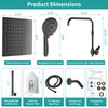 MIAOHUI High Pressure Rain Shower Head with 7 Settings Handheld