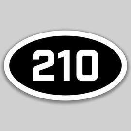 DHDM 210 Area Code Sticker Texas San Antonio City Pride Love | 5-Inches by 3-Inches | Premium Quality Vinyl UV Resistant Laminate PD2635