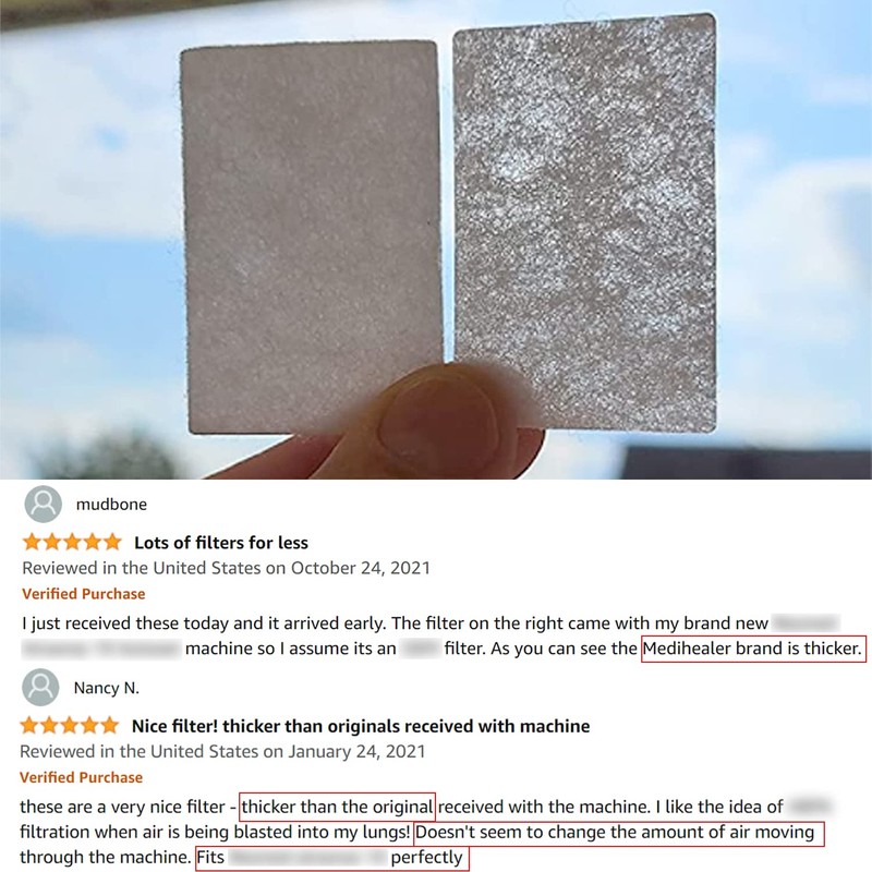 70 Packs CPAP Filters - Three Year Supply Filters for