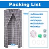 Round Shower Curtain Hanging Bathroom Curtains with Storage and Double