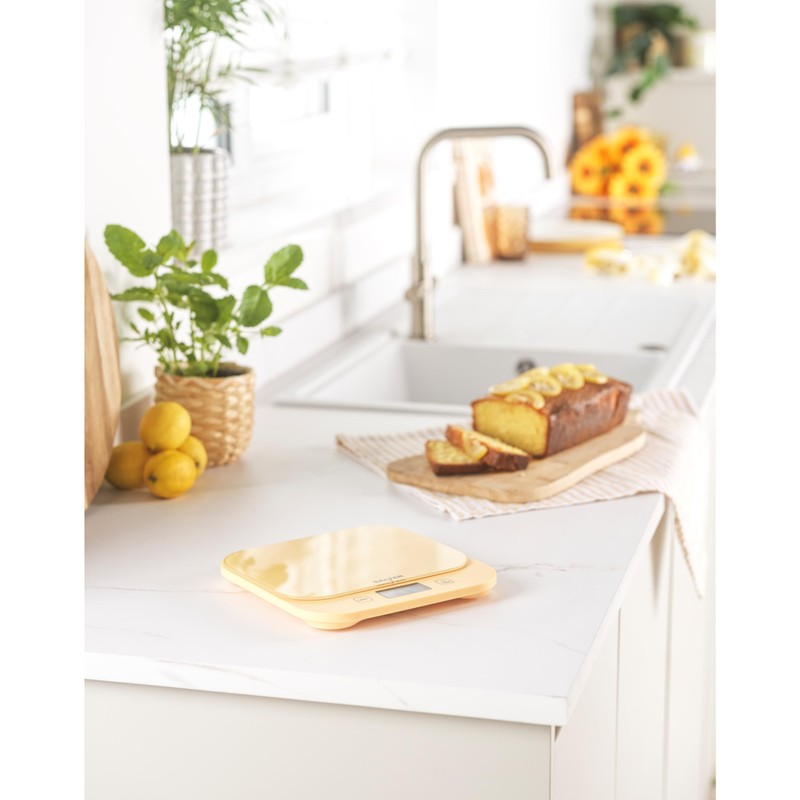 Salter British Bakes Digital Kitchen Scale – Yellow Baking Scale,