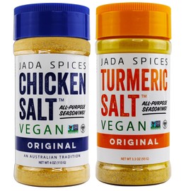 JADA Spices Chicken Salt Spice and Seasoning - Original, Turmeric Salt - Vegan, Keto & Paleo Friendly - Perfect for Cooking, BBQ, Grilling, Rubs, Popcorn and more