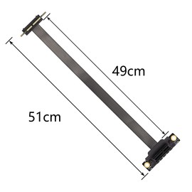 SinLoon PCIE 3.0 Extension Cable,36PIN 1X Extension Cable, 90 Degree PCI Express 1X Extend Card,for 1U,2U Chassis (50cm, Black)
