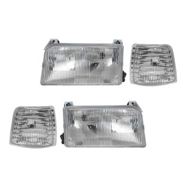 Headlight & Corner Lights Lighting Kit Fits Ford 1992-1996 Bronco 1992-1996 F-150 1992-1997 F-250 1992-1997 F-350