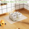 Small Translucent Silicone Mats: 7.9”x9.5” Clear Non-Slip Countertop Protector Liner