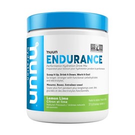 Nuun Endurance | Workout Support | Electrolytes & Carbohydrates (Lemon Lime, 16 Servings - Canister)