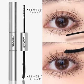 Wirwody Mascara, 0.1 inch (2.5 mm), Ultra Fine, Black, Long Mascara, Strong Curls, Eyelashes, Curl Keep, Waterproof, Natural Type, Quick Drying, High Color, Won't Crumble