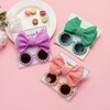 Yheahin Baby Girl Bows Tie Headband Newborn Soft Cotton Hair