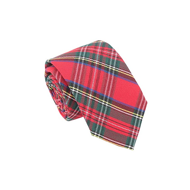 DQT Men's Tartan Plaid Formal Casual Patterned Classic Tie -