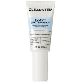 CLEARSTEM SULFUR SPOT&MASK Face Mask for Acne - Sulfur Spot Cleanser Facial Mask - Weekly Acne Face Mask for Clear & Smooth Skin - Made with Kaolin Clay & Glycolic to Reduce Blackheads & Blemishes