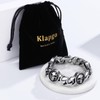 Klapgo Stainless Steel Gothic Skull Bracelet for Men and Women