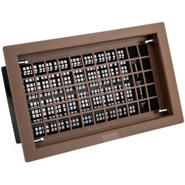 8" x 16" Automatic Foundation Vent for Ventilating Crawl Space Replacement Auto Air Vent, Brown, 2 Pack