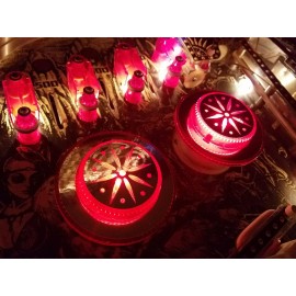 CENTAUR /CENTAUR 2 CHROME PINBALL POP BUMPER DECALS from METAL-MODS CHROME CAPS
