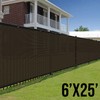 E&K Sunrise 6' x 25' Brown Fence Privacy Screen, Commercial