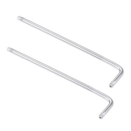 sourcing map T30 Tamper Proof Torx Star Key L-Shape 6.3 Inch Long Arm CR-V Steel Pack of 2