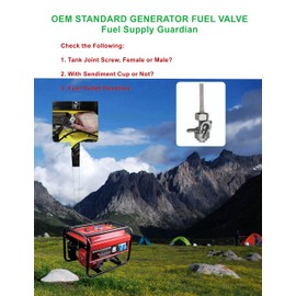 YAMAKATO Predator 9000 8750 6500 4000 4375 Generator Fuel Tank Shut Off Valve Fuel Petcock for Centurion Duromax Durostar Powermate Powerhorse ETQ M16X1.5mm 3/16in