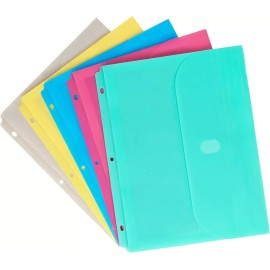 C-Line Super Heavyweight Poly Binder Pocket with Hook & Loop Closure, Pack of 36