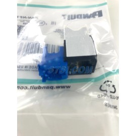 Panduit CJE6X88TGBL Cat6a Mini-Com Corrosion Resistant Jack Module, Black ~STSI