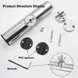 AMYSPORTS Rail Mount Rod Clamp Holders Boat Clamp Holders Rod Stainless Steel Fishing R...