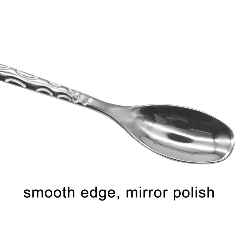 Pinenjoy 4Pcs Giraffe Spoon Forks Silver 18/10(304) Stainless Steel 6inch