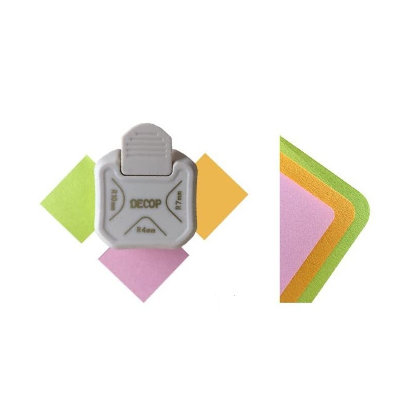 DECOP 4109916 3-Way Corner Punch, White