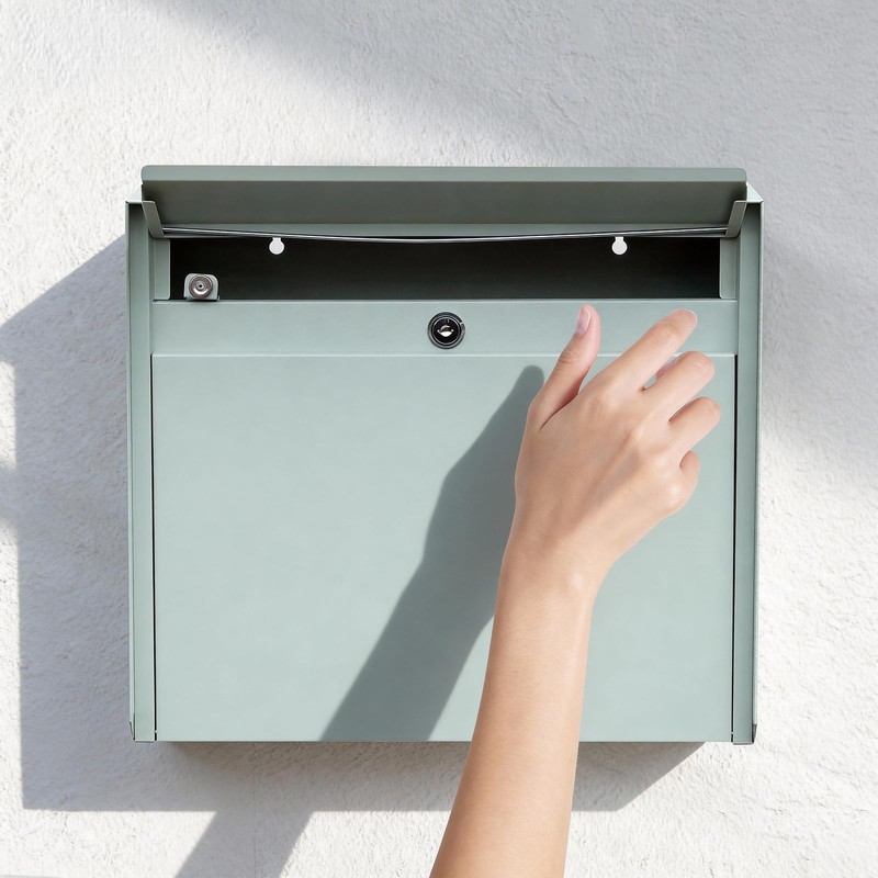 Wall Mount Mailbox for House Outside, Anti-Theft Locking Mailbox, Weatherproof