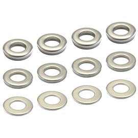 FregocS MCP-SSC-M06 Stainless Steel Spacer Collar for M6 with Fine Adjustment, Set of 12 (Inner Diameter: 0.26 inches (6.5 mm), Outer Diameter: 0.5 inches (13 mm), Thickness: 0.04 - 0.1 inches (1 - 3