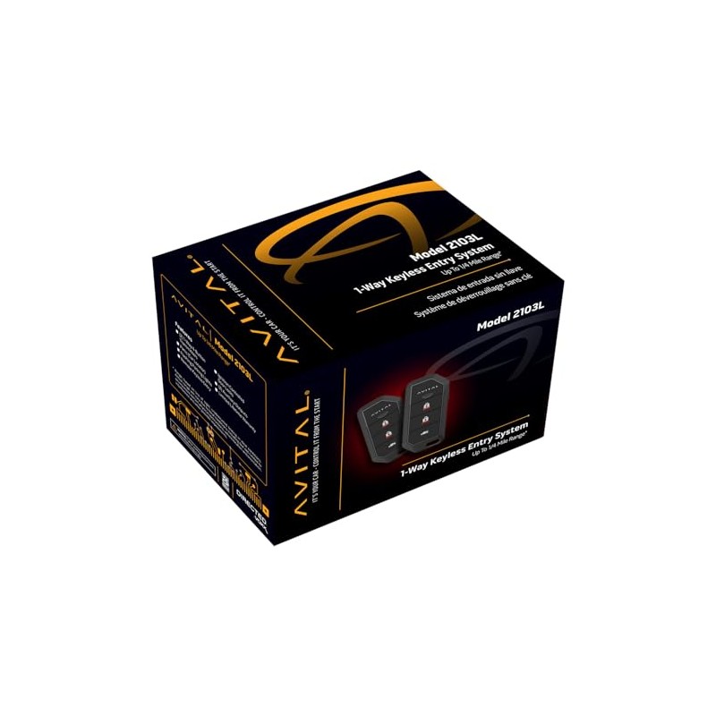 Avital 2103L Automotive Keyless Entry System with Two 4-Button Remotes