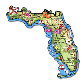 Florida State Decowood Jumbo Wood Fridge Magnet 5