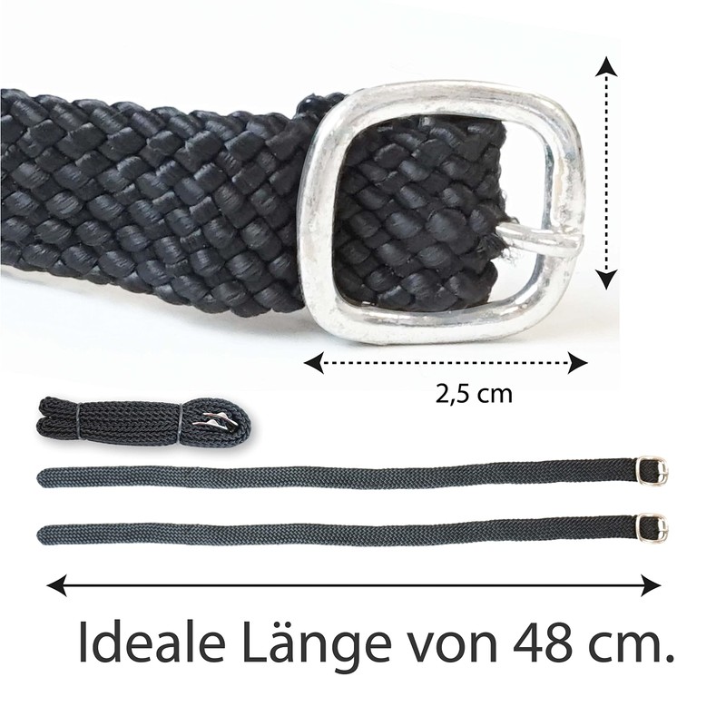 Pferdelinis Spur Straps in Black, Pack of 2 for Spurs,