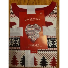 Wondershop at Target 2 Pair Toddler Kids Christmas Pajamas Wondershop Target  Bears Snowflakes Trees
