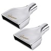Upower Pack of 2 Exhaust Tip 2.25" Inlet 2" x