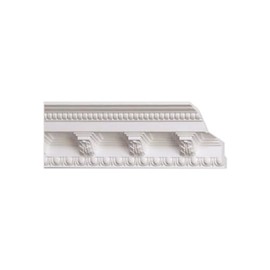À LA MAISON CEILINGS GK19 Corbels Styrofoam Crown Molding 6.5 ft. L x 5 in W (Covers / 32.5 ln. ft.), Plain White, Pack of 5