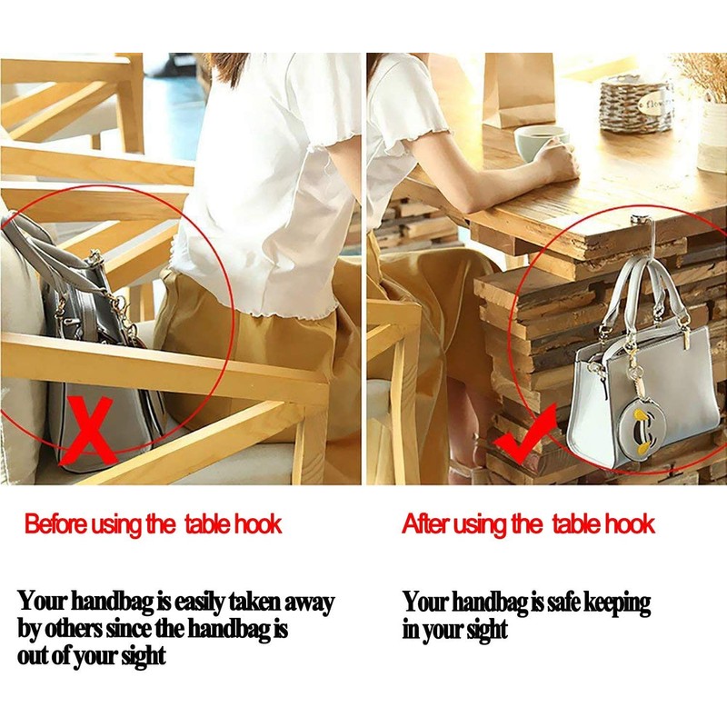 Knocent Purse Hook Handbag Hangers for Table Handbag Storage Decor