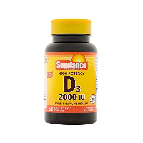 Sundance 2000 LU Vitamin-D3 Supplement, 60 Count