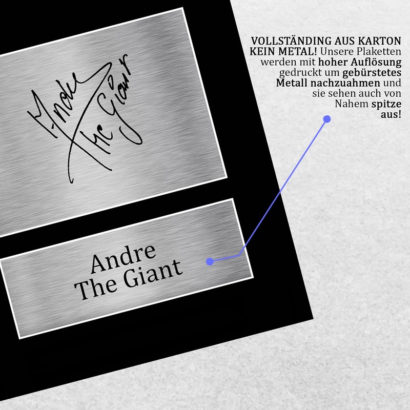 HWC Trading A4 Andre The Giant Gifts Printed Autograph Picture