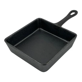 Chabrias Ltd 5"/13cm Square Pre-Seasoned Cast Iron Skillet Frying Pans Non Stick Cookware for Indoor & Outdoor Use – Works on Grill, Oven, Stovetop & Induction