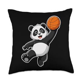 Panda Basketball Player Dunking Slam Dunk Sports Fan Gift Throw Pillow