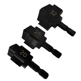 Brocas Escariadoras de Tubos de Vástago Hexagonal para Productos de Plástico PPR con Acero de Alta Velocidad y Revestimiento de Ti, Filo de Corte de 90 Grados para un