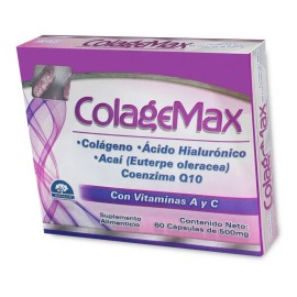 Colagemax Colágeno Ácido Hialurónico Con Vitaminas Y C 60cap Sabor N/a