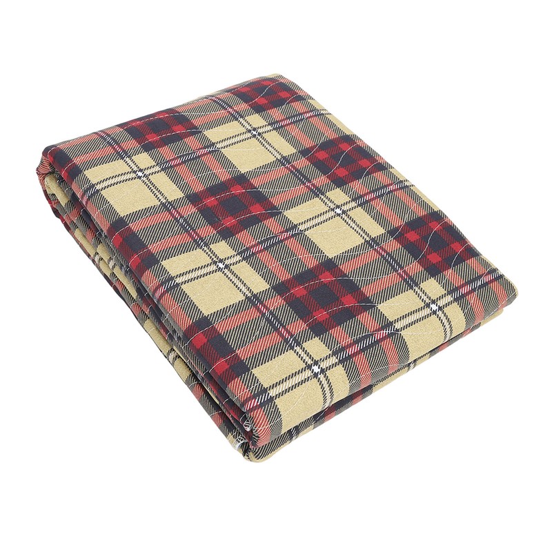 Incontinence Bed Pads Stain Masking Washable Reusable Plaid Underpads for