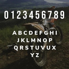 MVB Vinyl Racing Number Name Vinyl Decal Sticker | Dirt Bike Plate BMX Motocross - 3x3