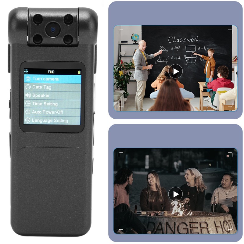 Video Recorder Multifunctional 1080P HD Noise Reduction Motion Detection Small