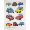 Half a Donkey Hand Drawn Minis Car Collection Large Cotton