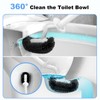 HAMITOR Toilet Bowl Brush Holder Set: Curved Design with Holder