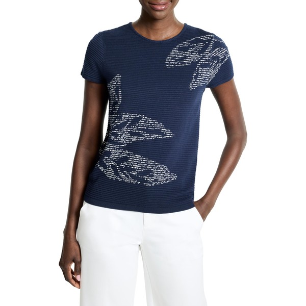 NIC+ZOE Women's Midnight Garden Sweater TEE, Indigo Multi